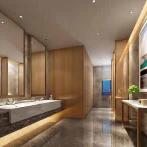 现代酒店卫生间3D模型下载